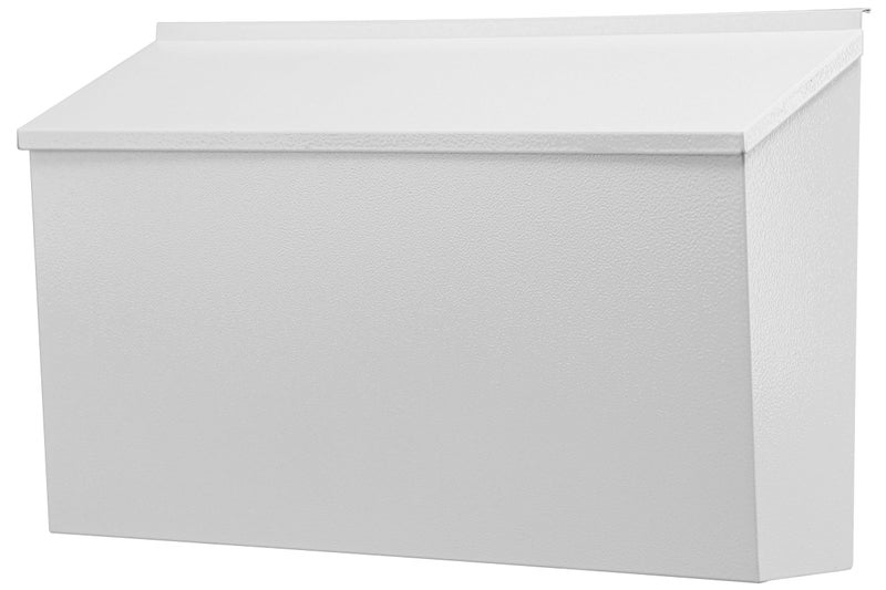 KYODOLED Wall-Mount Mailbox, Large Capacity Mail Box, Galvanized Steel Rust-Proof Metal Post Box, Mailboxes for Outside,15.7"x9.9"x4.9" White - Image 1